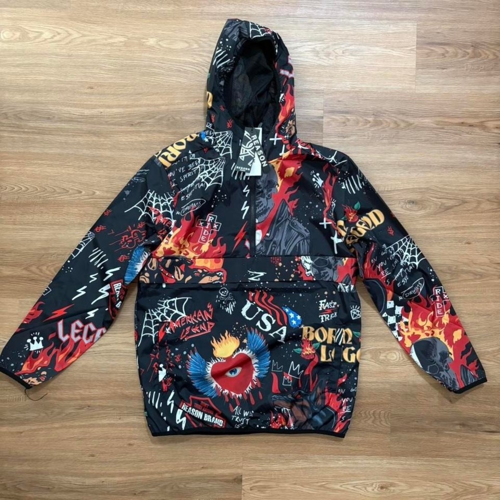 Reason Brand Graffiti Windbreaker (Size M)